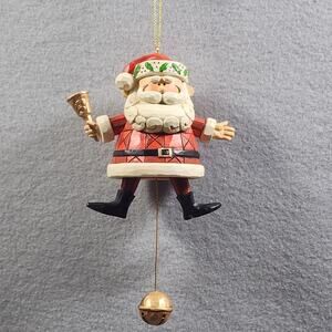 Jim Shore Santa Pull String Articulated Christmas Ornament Rudolph Tradition Vtg